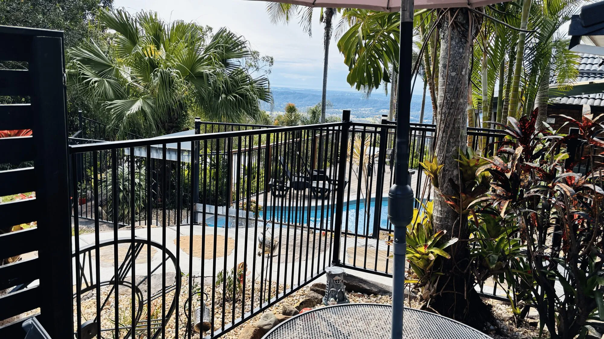 Gated entrance to the pool area