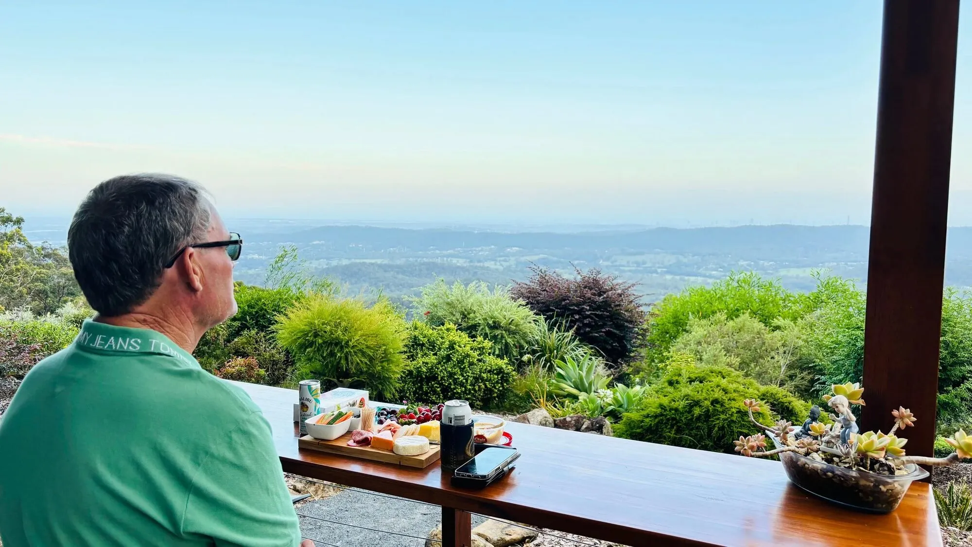 Guest taking in the coastal view