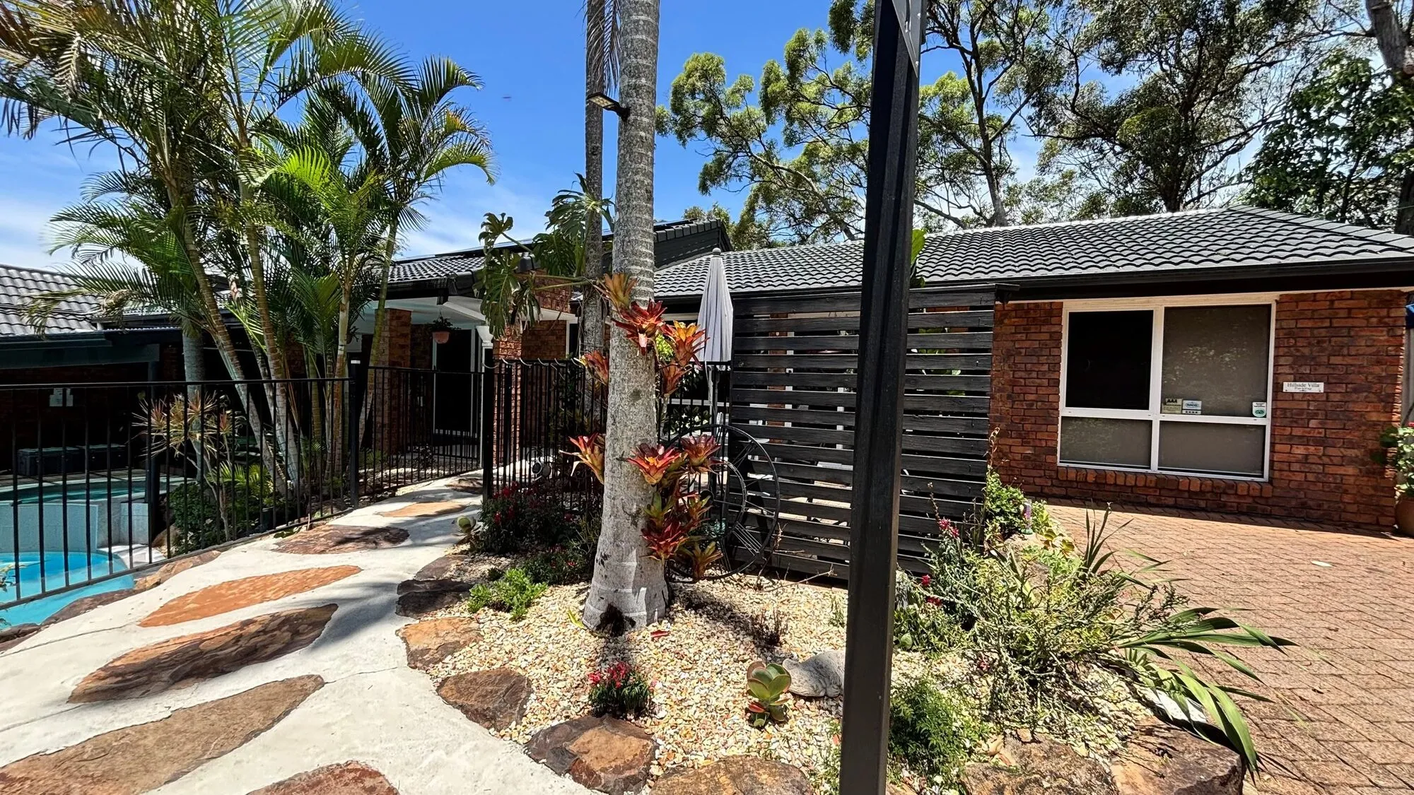 Front of Hillside Villa