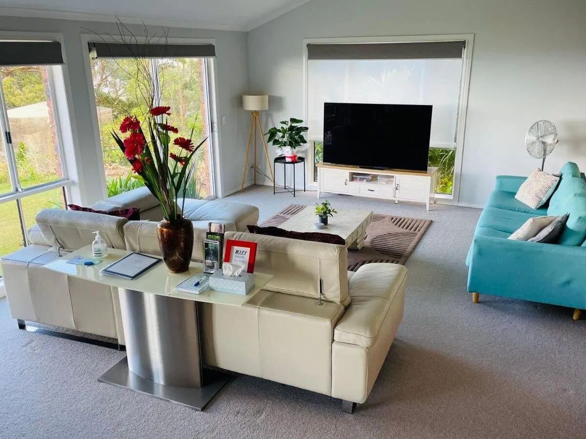 Living room with sofas and TV