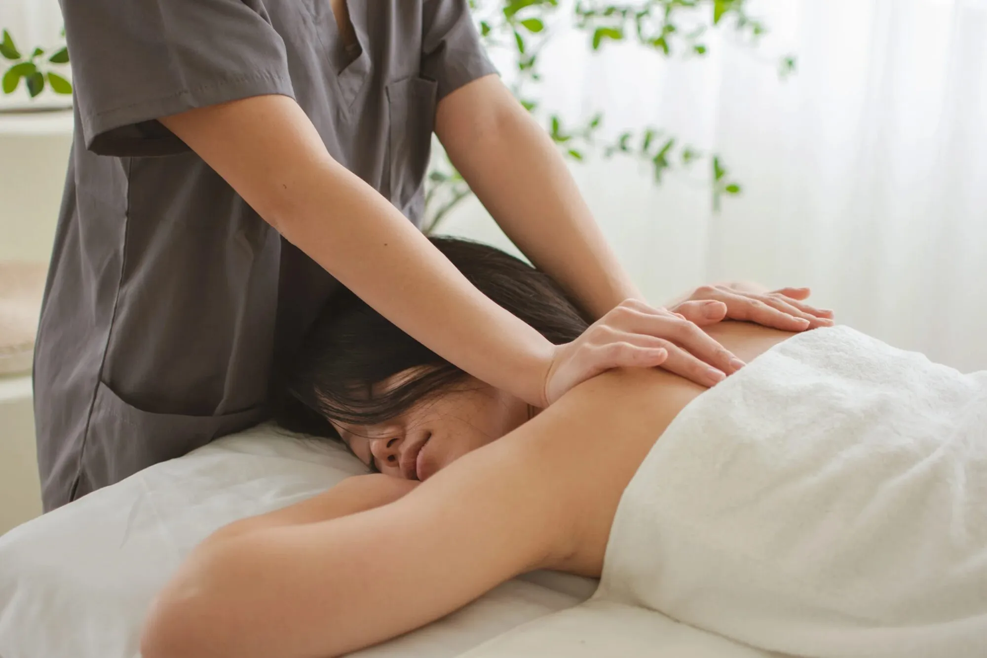 Massage setup at The Hillside Retreat